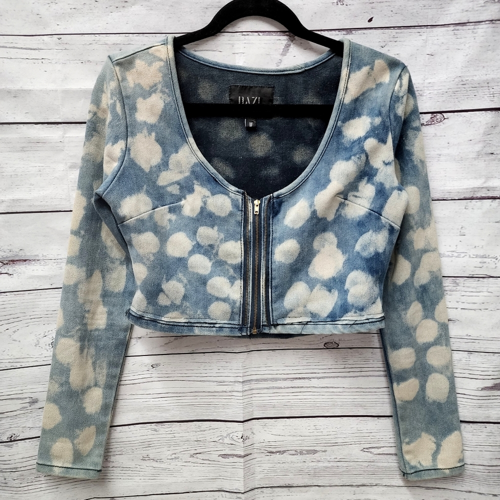 Bazi Women Shirt/Jacket Upcycle Jean Denim Cotton - Picture 2 of 9